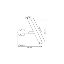 Wall lamp MONZA BLACK 1xG9 max 8W LED