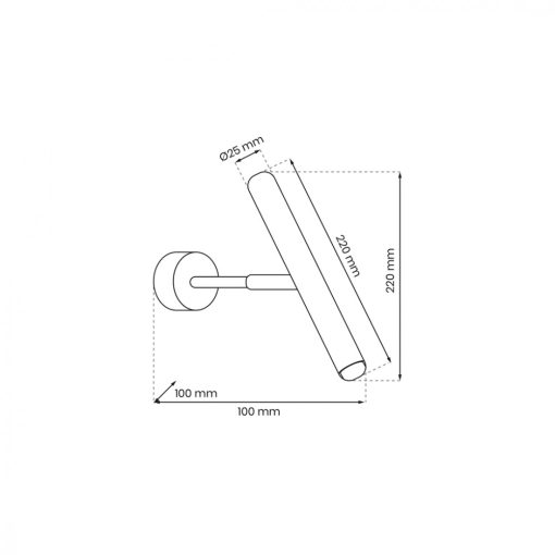 Wall lamp MONZA BLACK 1xG9 max 8W LED
