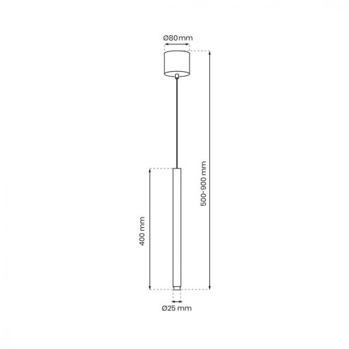 Pendant lamp MONZA BRASS 1xG9 max 8W LED