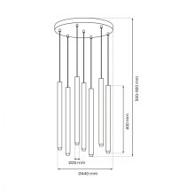 Pendant lamp MONZA BLACK 7xG9 max 8W LED