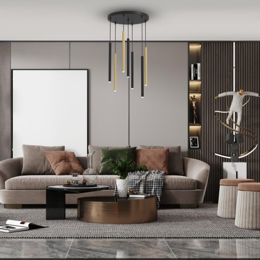 Pendant lamp MONZA BRASS 7xG9 max 8W LED