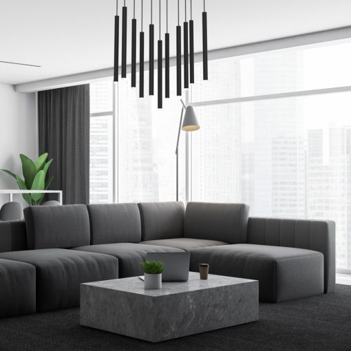 Pendant lamp MONZA BLACK 11xG9 max 8W LED