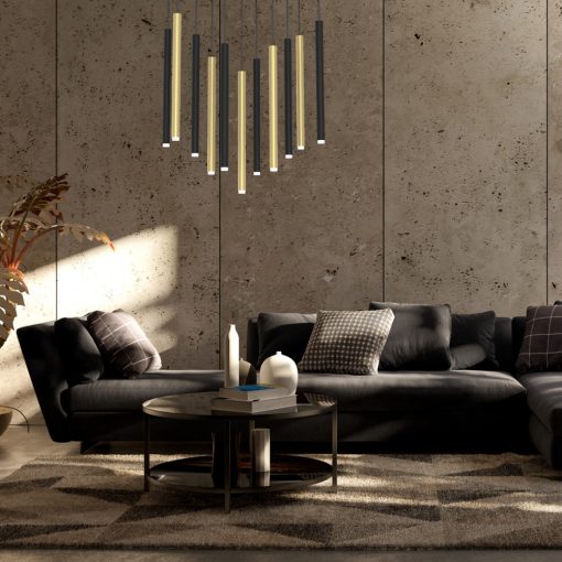 Pendant lamp MONZA BRASS 11xG9 max 8W LED