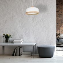 Pendant lamp STUDIO WHITE 1xE27