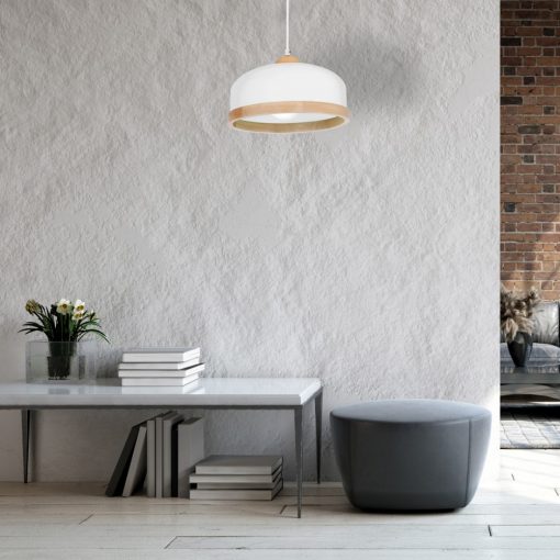 Pendant lamp STUDIO WHITE 1xE27