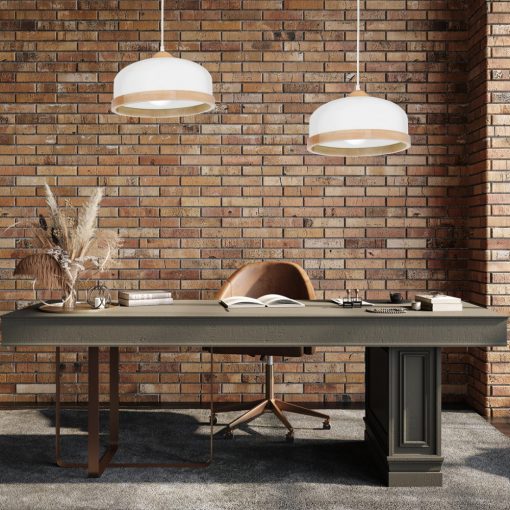 Pendant lamp STUDIO WHITE 1xE27