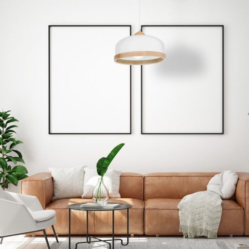 Pendant lamp STUDIO WHITE 1xE27
