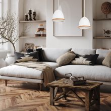 Pendant lamp STUDIO WHITE 1xE27