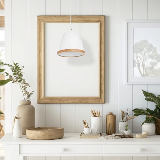 Pendant lamp STUDIO WHITE 1xE27