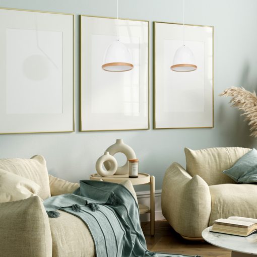 Pendant lamp STUDIO WHITE 1xE27