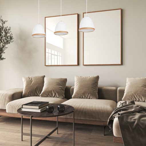 Pendant lamp STUDIO WHITE 3xE27