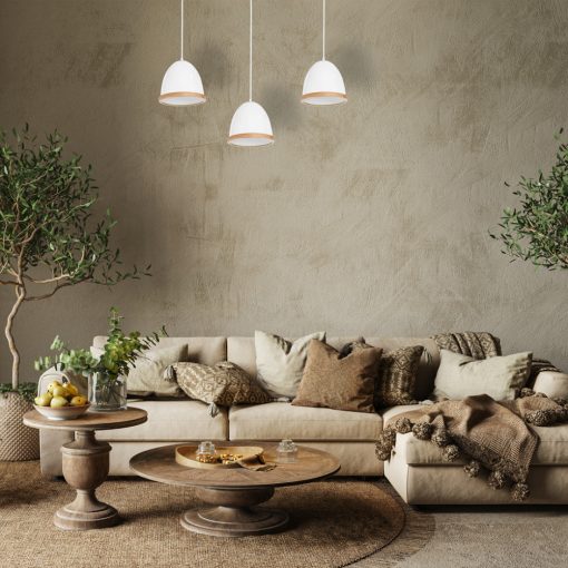 Pendant lamp STUDIO WHITE 3xE27