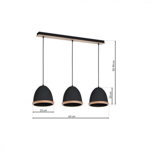 Pendant lamp STUDIO BLACK 3xE27