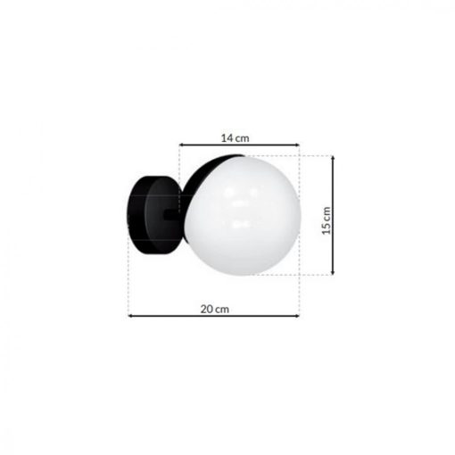 Wall lamp SFERA BLACK 1xE14