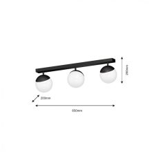 Ceiling  lamp SFERA BLACK 3xE14