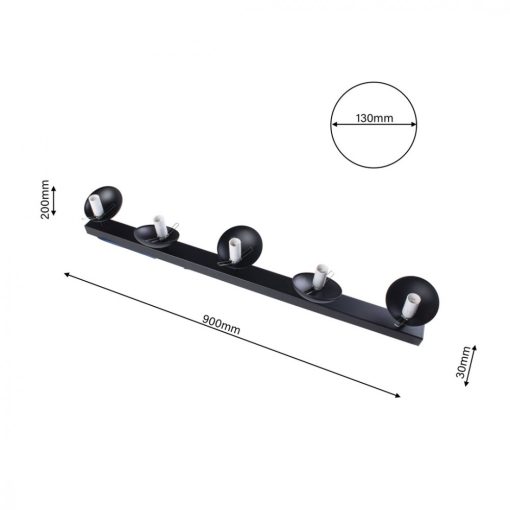 Ceiling  lamp SFERA BLACK 5xE14