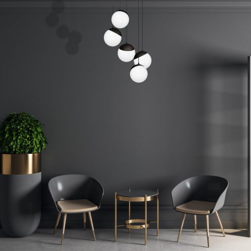 Pendant lamp SFERA BLACK 5xE14