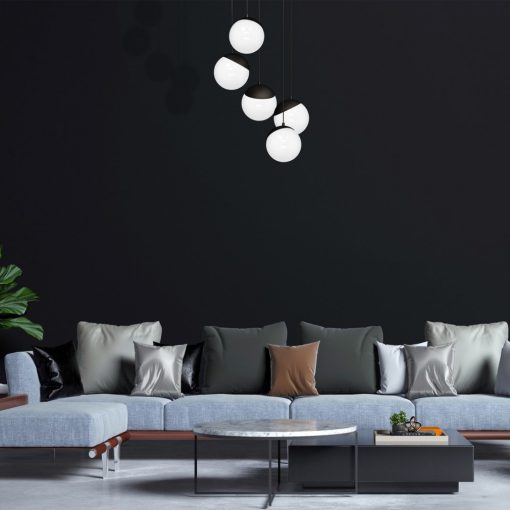 Pendant lamp SFERA BLACK 5xE14