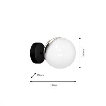 Wall lamp SFERA BLACK/CHROME 1xE14