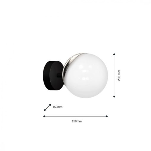 Wall lamp SFERA BLACK/CHROME 1xE14