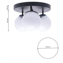 Ceiling  lamp SFERA BLACK/CHROME 3xE14