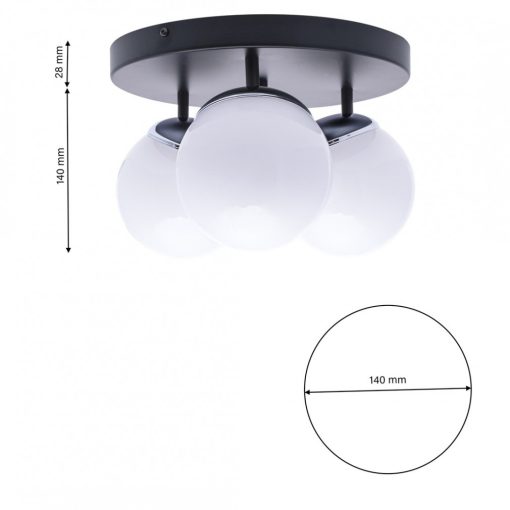 Ceiling  lamp SFERA BLACK/CHROME 3xE14