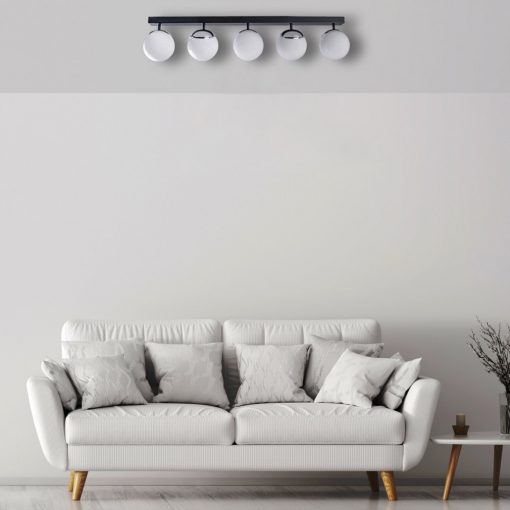 Ceiling  lamp SFERA BLACK/CHROME 5xE14