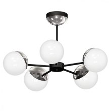 Chandelier SFERA BLACK/CHROME 5xE14
