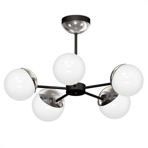 Chandelier SFERA BLACK/CHROME 5xE14