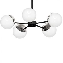 Chandelier SFERA BLACK/CHROME 5xE14