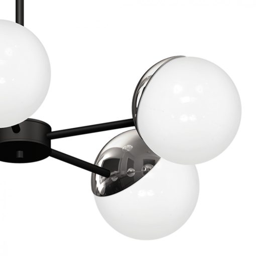 Chandelier SFERA BLACK/CHROME 5xE14