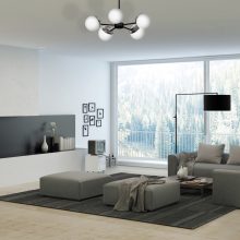 Chandelier SFERA BLACK/CHROME 5xE14