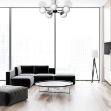 Chandelier SFERA BLACK/CHROME 5xE14