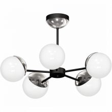 Chandelier SFERA BLACK/CHROME 5xE14