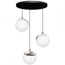 Pendant lamp SFERA BLACK/CHROME 3xE14