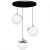 Pendant lamp SFERA BLACK/CHROME 3xE14