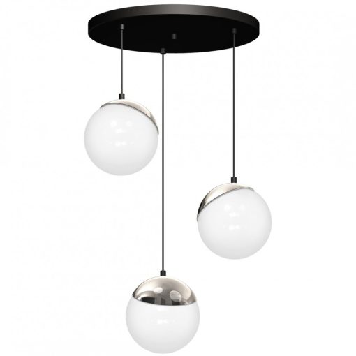 Pendant lamp SFERA BLACK/CHROME 3xE14