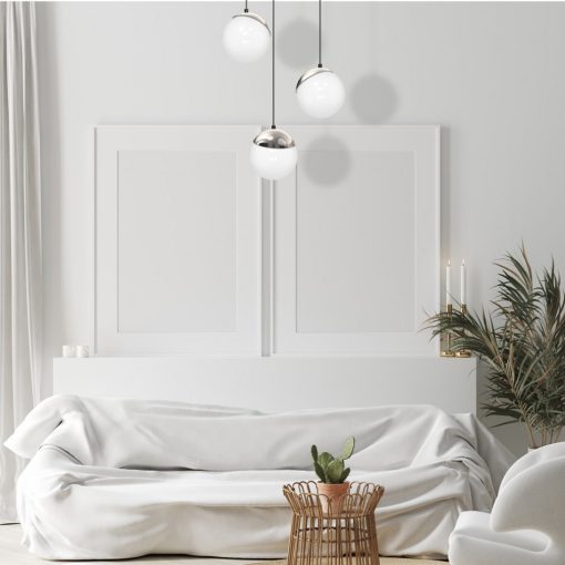 Pendant lamp SFERA BLACK/CHROME 3xE14