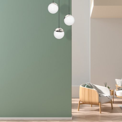 Pendant lamp SFERA BLACK/CHROME 3xE14