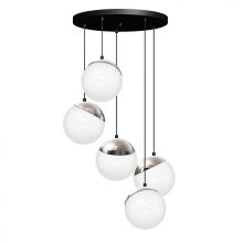 Pendant lamp SFERA BLACK/CHROME 5xE14