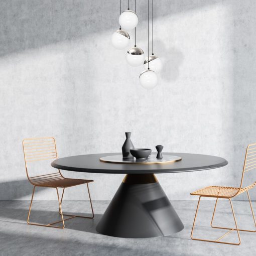 Pendant lamp SFERA BLACK/CHROME 5xE14
