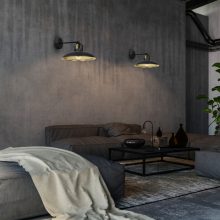 Wall lamp FELIX BLACK/GOLD 1xE27