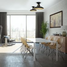Ceiling  lamp FELIX BLACK/GOLD 1xE27