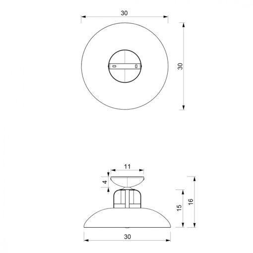 Ceiling  lamp FELIX BLACK/GOLD 1xE27