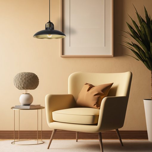 Pendant lamp FELIX BLACK/GOLD 1xE27
