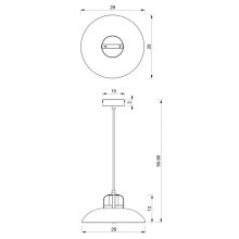 Pendant lamp FELIX BLACK/GOLD 1xE27