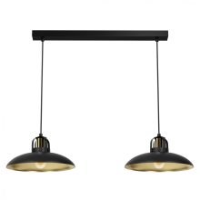 Pendant lamp FELIX BLACK/GOLD 2xE27