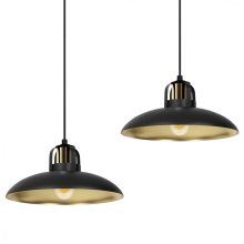 Pendant lamp FELIX BLACK/GOLD 2xE27