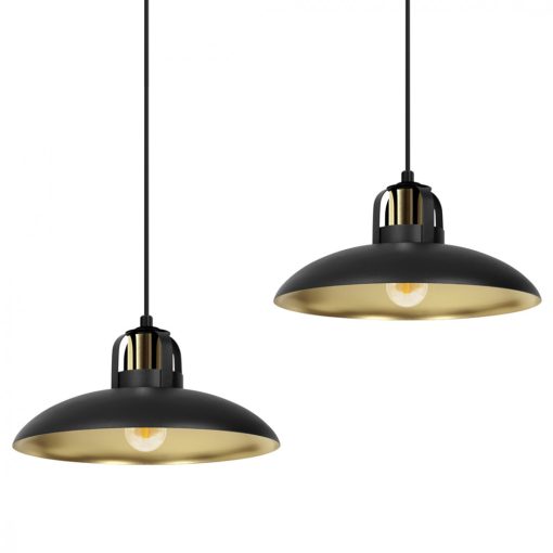 Pendant lamp FELIX BLACK/GOLD 2xE27