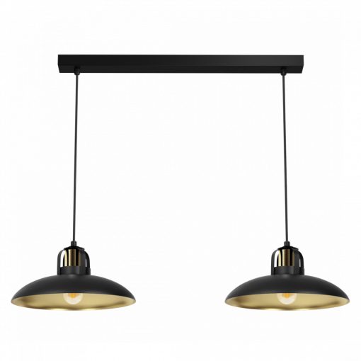 Pendant lamp FELIX BLACK/GOLD 2xE27